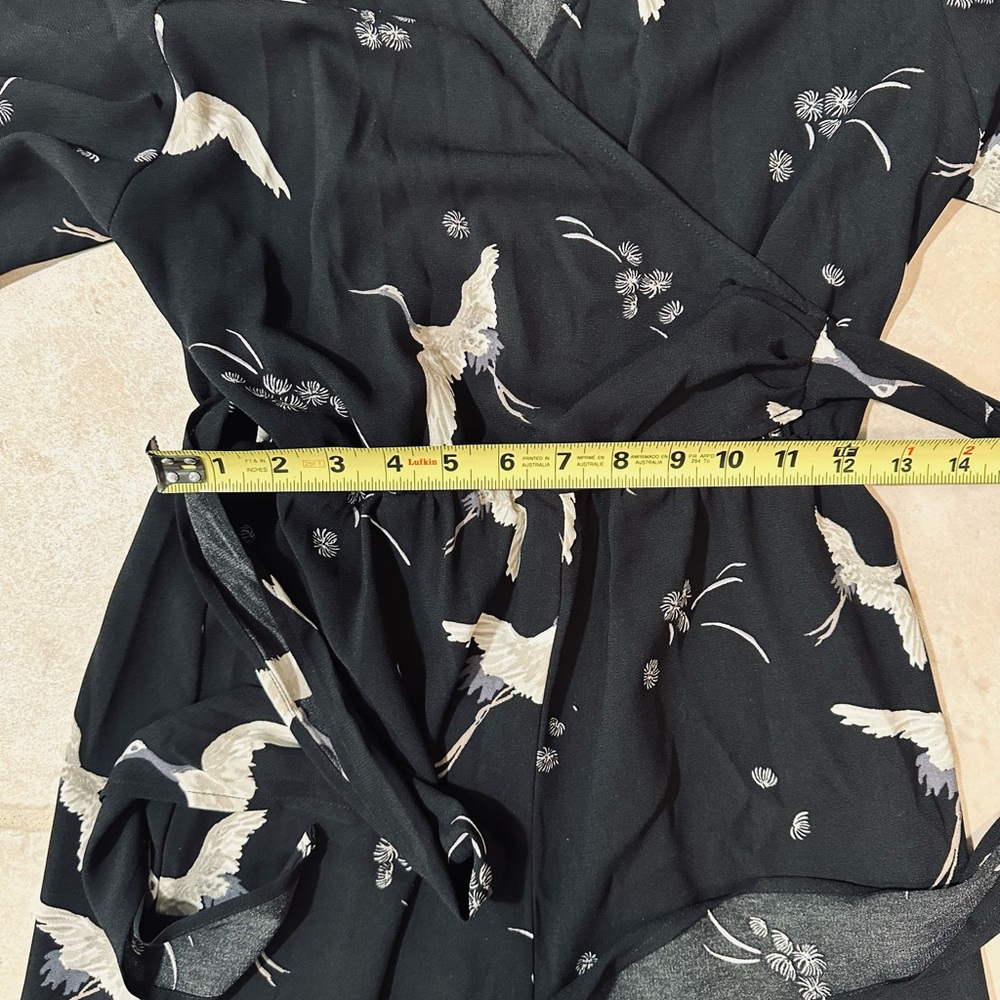 Leith Graceful Swan Kimono Style Romper S Tie Front Coquette Elegant Boho party - Picture 7 of 11